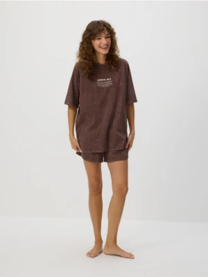 Reserved - Dwuczęściowa piżama - brązowy