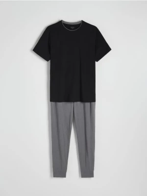 Reserved - Dwuczęściowa piżama - czarny