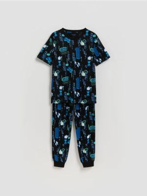 Reserved - Dwuczęściowa piżama - czarny