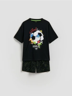 Reserved - Dwuczęściowa piżama - czarny