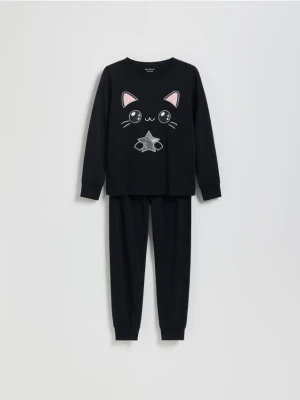 Reserved - Dwuczęściowa piżama - czarny
