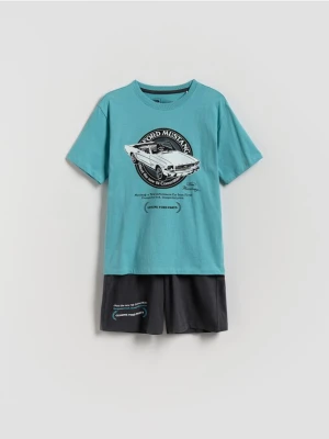 Reserved - Dwuczęściowa piżama Ford - niebieski