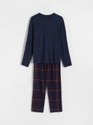 Reserved - Dwuczęściowa piżama - Granatowy