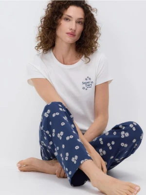 Reserved - Dwuczęściowa piżama - granatowy