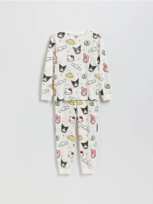 Reserved - Dwuczęściowa piżama Hello Kitty and Friends - złamana biel