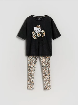 Reserved - Dwuczęściowa piżama Hello Kitty - ciemnoszary