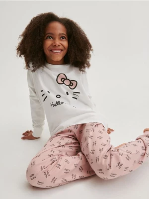 Reserved - Dwuczęściowa piżama Hello Kitty - pastelowy róż