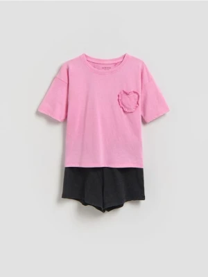 Reserved - Dwuczęściowa piżama - intensywny róż