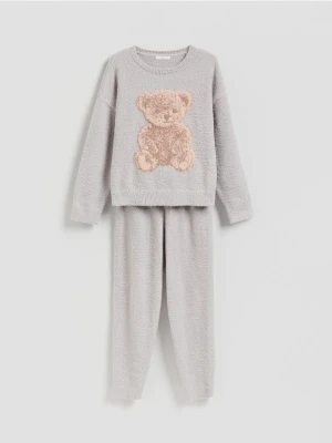 Reserved - Dwuczęściowa piżama - jasnoszary