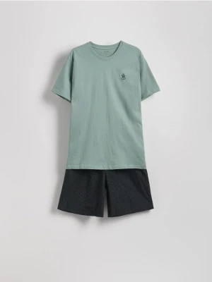 Reserved - Dwuczęściowa piżama - jasnozielony