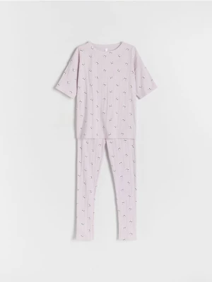 Reserved - Dwuczęściowa piżama - lawendowy
