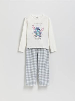 Reserved - Dwuczęściowa piżama Lilo i Stitch - złamana biel