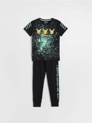 Reserved - Dwucześciowa piżama Pokémon - czarny