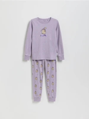 Reserved - Dwuczęściowa piżama Pusheen - fioletowy