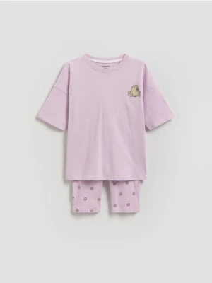 Reserved - Dwuczęściowa piżama Pusheen - fioletowy