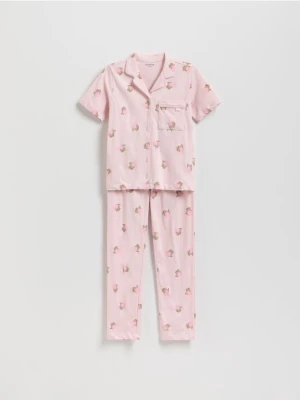 Reserved - Dwuczęściowa piżama Pusheen - pastelowy róż