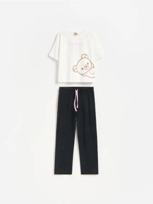 Reserved - Dwuczęściowa piżama Rilakkuma - różowy