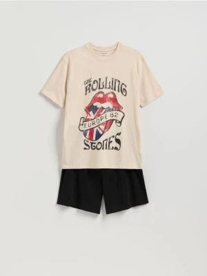 Reserved - Dwuczęściowa piżama Rolling Stones - złamana biel
