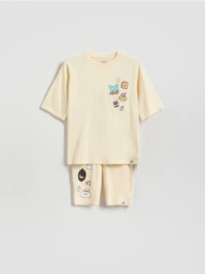 Reserved - Dwuczęściowa piżama Toca Boca - beżowy