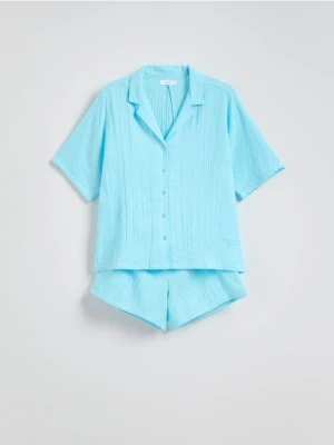Reserved - Dwuczęściowa piżama - turkusowy