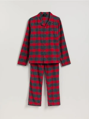 Reserved - Dwuczęściowa piżama w kratę - czerwony