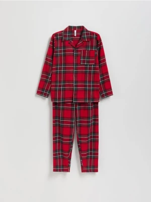 Reserved - Dwuczęściowa piżama w kratę - czerwony