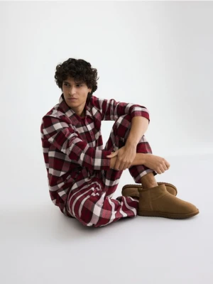 Reserved - Dwuczęściowa piżama w kratę - czerwony