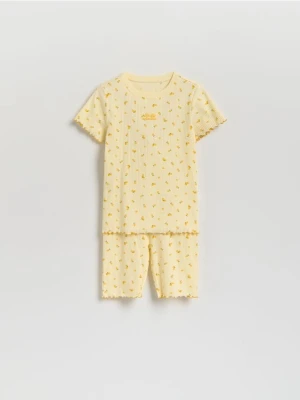 Reserved - Dwuczęściowa piżama w owoce - jasnożółty