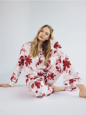 Reserved - Dwuczęściowa piżama we wzory - różowy
