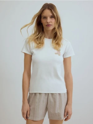 Zdjęcie produktu Reserved - Dwuczęściowa piżama z bawełną - pastelowy róż