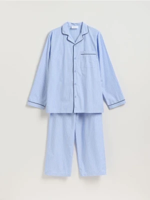 Reserved - Dwuczęściowa piżama z bawełny - jasnoniebieski