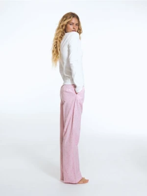 Reserved - Dwuczęściowa piżama z bawełny - różowy