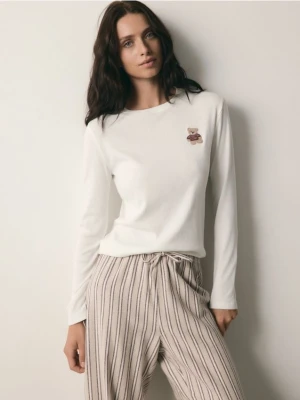 Zdjęcie produktu Reserved - Dwuczęściowa piżama z modalem - beżowy