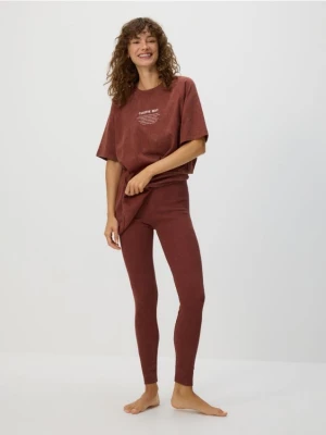 Reserved - Dwuczęściowa piżama z nadrukiem - brązowy