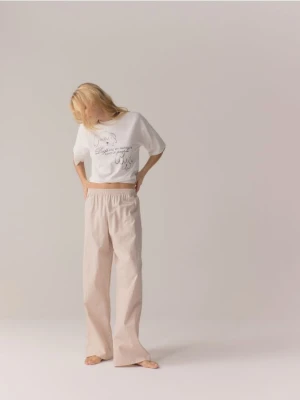 Reserved - Dwuczęściowa piżama z nadrukiem - brązowy