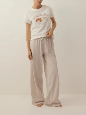 Reserved - Dwuczęściowa piżama z nadrukiem - brązowy