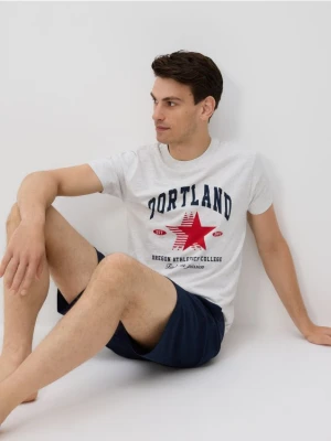 Reserved - Dwuczęściowa piżama z nadrukiem - ciemnoszary