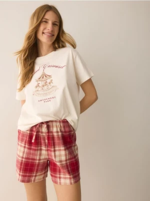 Reserved - Dwuczęściowa piżama z nadrukiem - czerwony