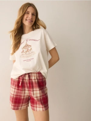 Reserved - Dwuczęściowa piżama z nadrukiem - czerwony