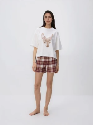 Reserved - Dwuczęściowa piżama z nadrukiem - fioletowy