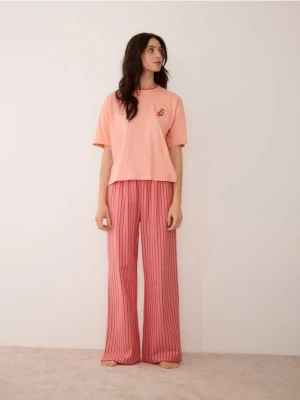 Reserved - Dwuczęściowa piżama z nadrukiem - intenstywna czerwień