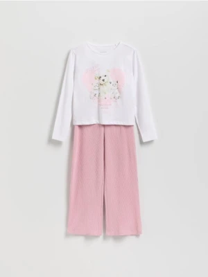 Reserved - Dwuczęściowa piżama z nadrukiem - jasnoniebieski