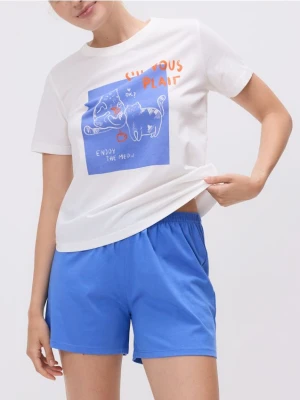 Reserved - Dwuczęściowa piżama z nadrukiem - niebieski