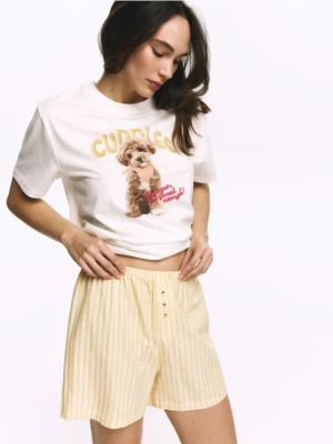 Reserved - Dwuczęściowa piżama z nadrukiem - żółty