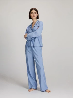 Reserved - Dwuczęściowa piżama z wiskozy - jasnoniebieski