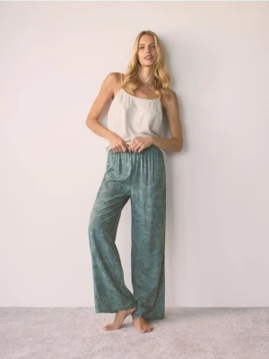 Reserved - Dwuczęściowa piżama z wiskozy - jasny zielony