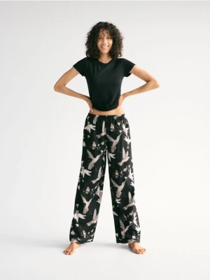 Reserved - Dwuczęściowa piżama ze wzorem - czarny