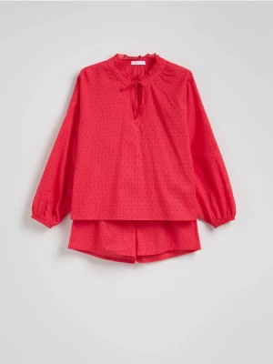 Reserved - Dwuczęściowa piżama ze wzorem - czerwony