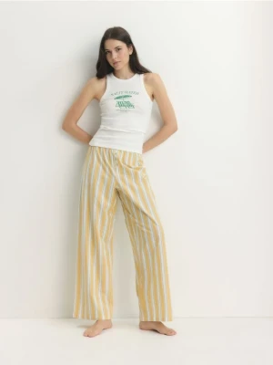 Reserved - Dwuczęściowa piżama - złamana biel