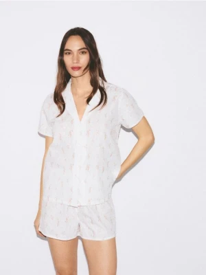 Reserved - Dwuczęściowa piżama - złamana biel